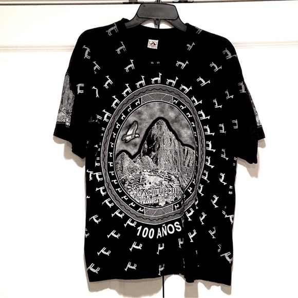 Rare Vntg Full Llama graphic T-shirt from Machu Picchu Cusco Peru full graphic - Picture 4 of 13